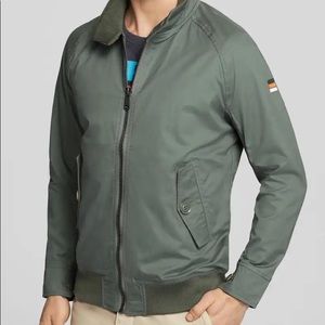 Men’s Super Dry Army Green Burbank Harrington Jacket